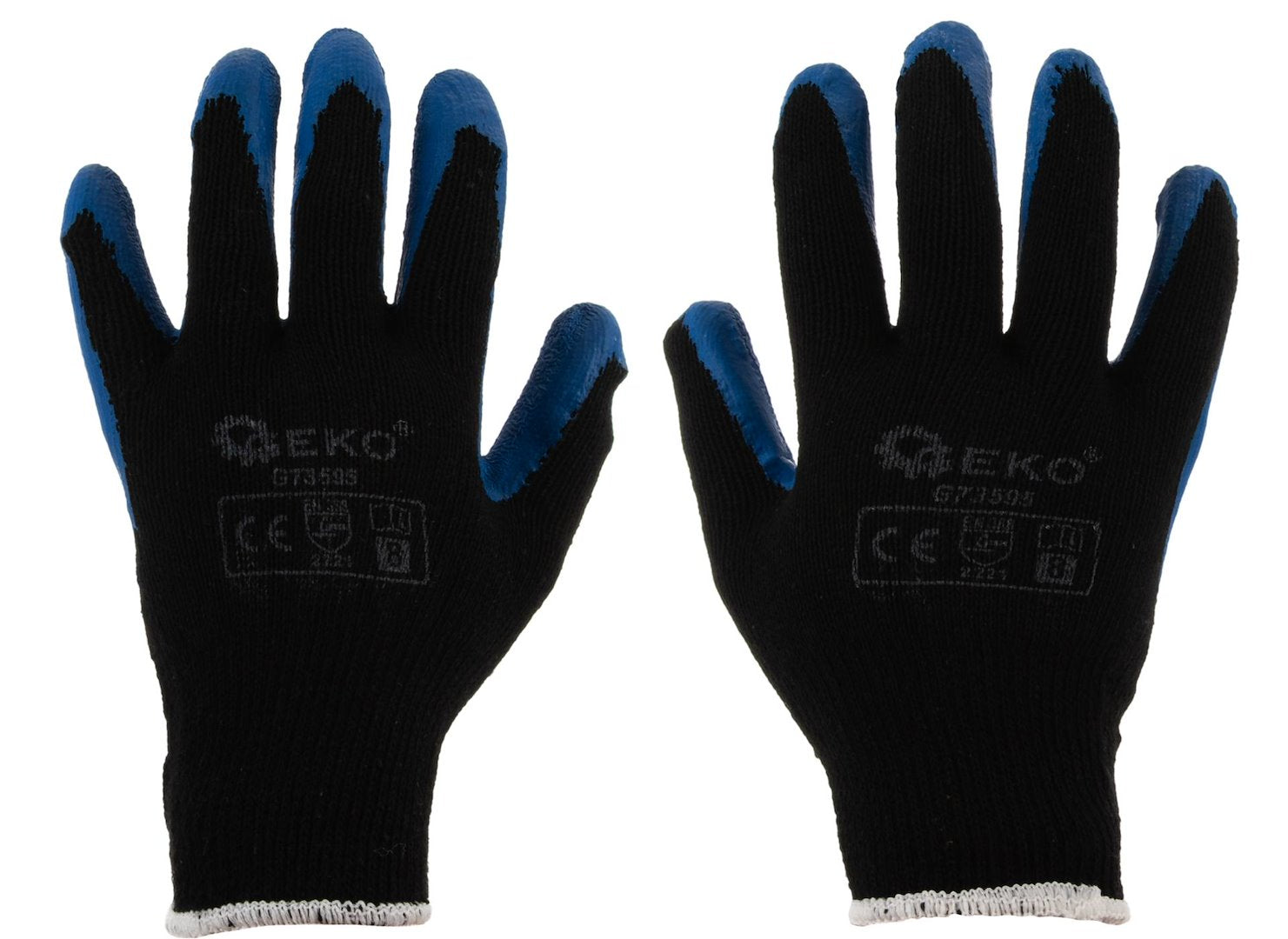 Acrylvoering gekreukte latex gecoate handschoen voor winter BLAUW maat: 9