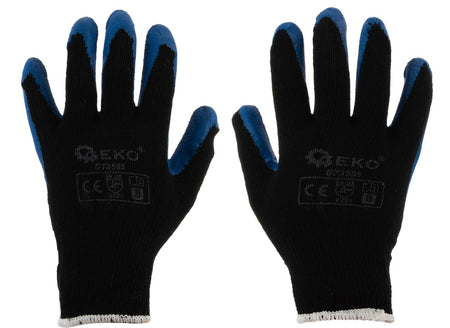 Acrylvoering gekreukte latex gecoate handschoen voor winter BLAUW maat: 9