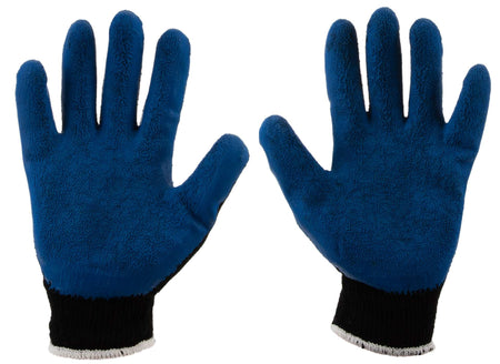 Acrylvoering gekreukte latex gecoate handschoen voor winter BLAUW maat: 9