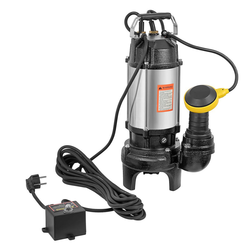Rioolpomp met mes en vlotterschakelaar 1.5KW
