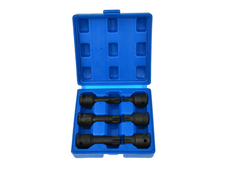 Spline-dopsleutelset chroom-molybdeen M14 M16 M18 43mm en 78mm