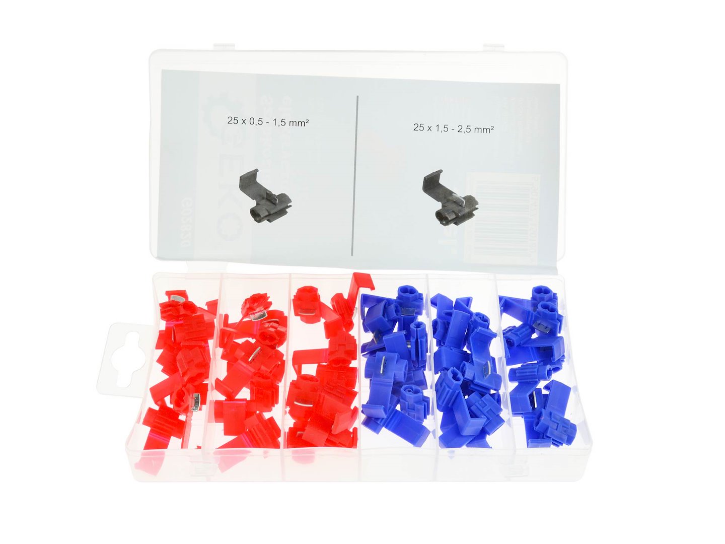 Snelkoppelingsconnector assortiment 50 stuks