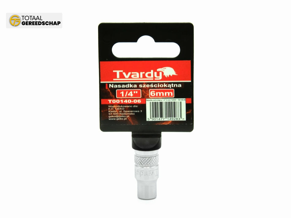 Hex socket 6 pt 1/4" - 6 mm