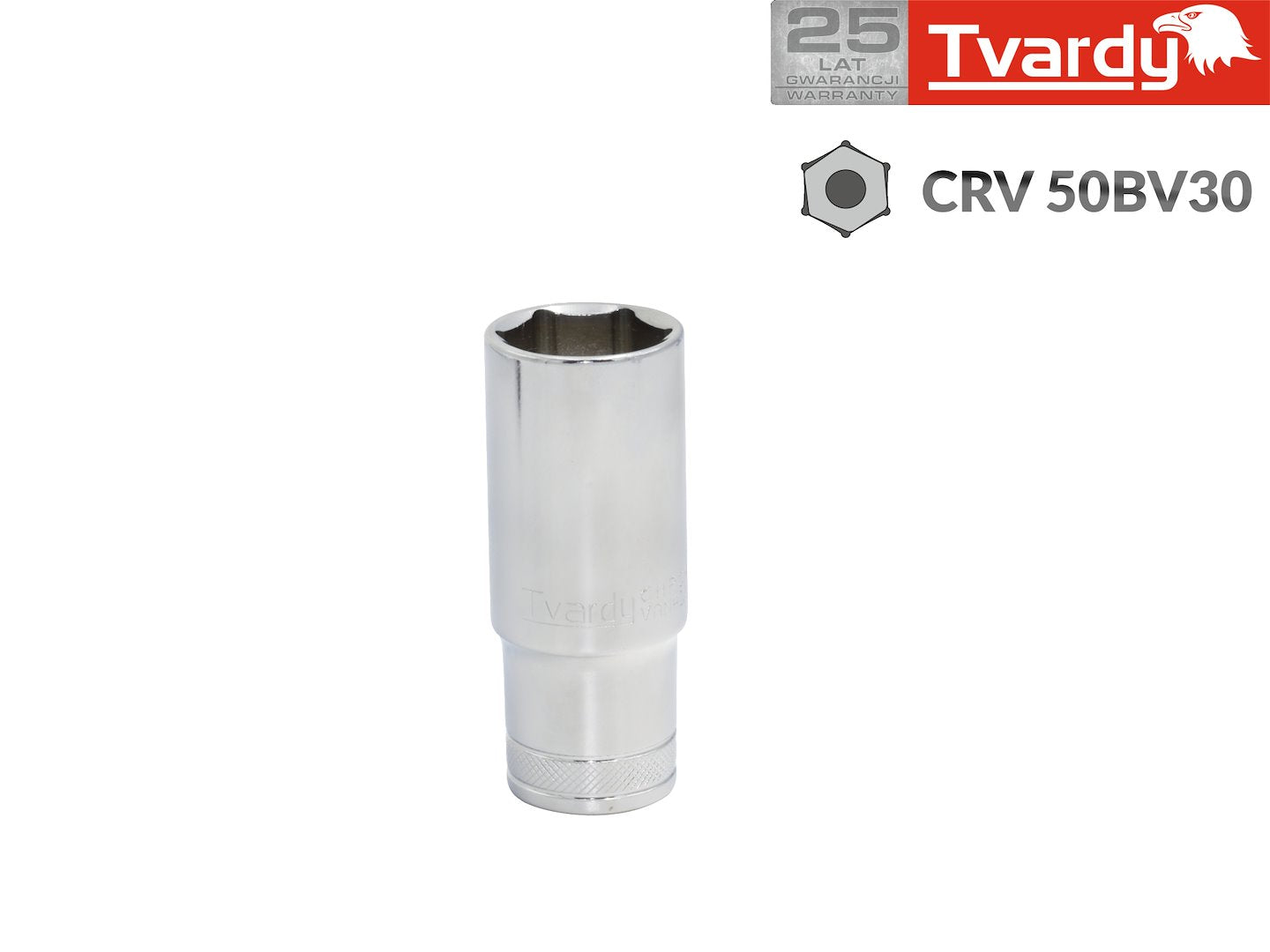 Diepe zeskantdop 6 kt 1/4" - 6 mm