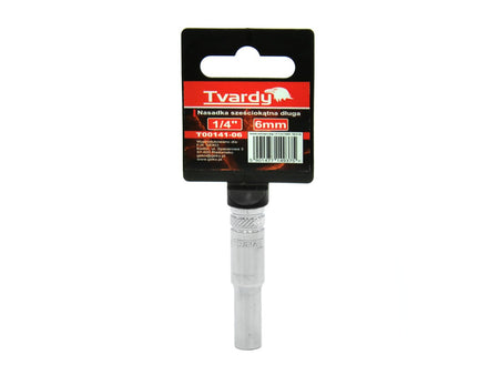 Diepe zeskantdop 6 kt 1/4" - 6 mm