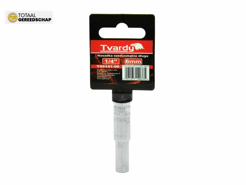 Hex deep socket 6pt 1/4" - 6mm