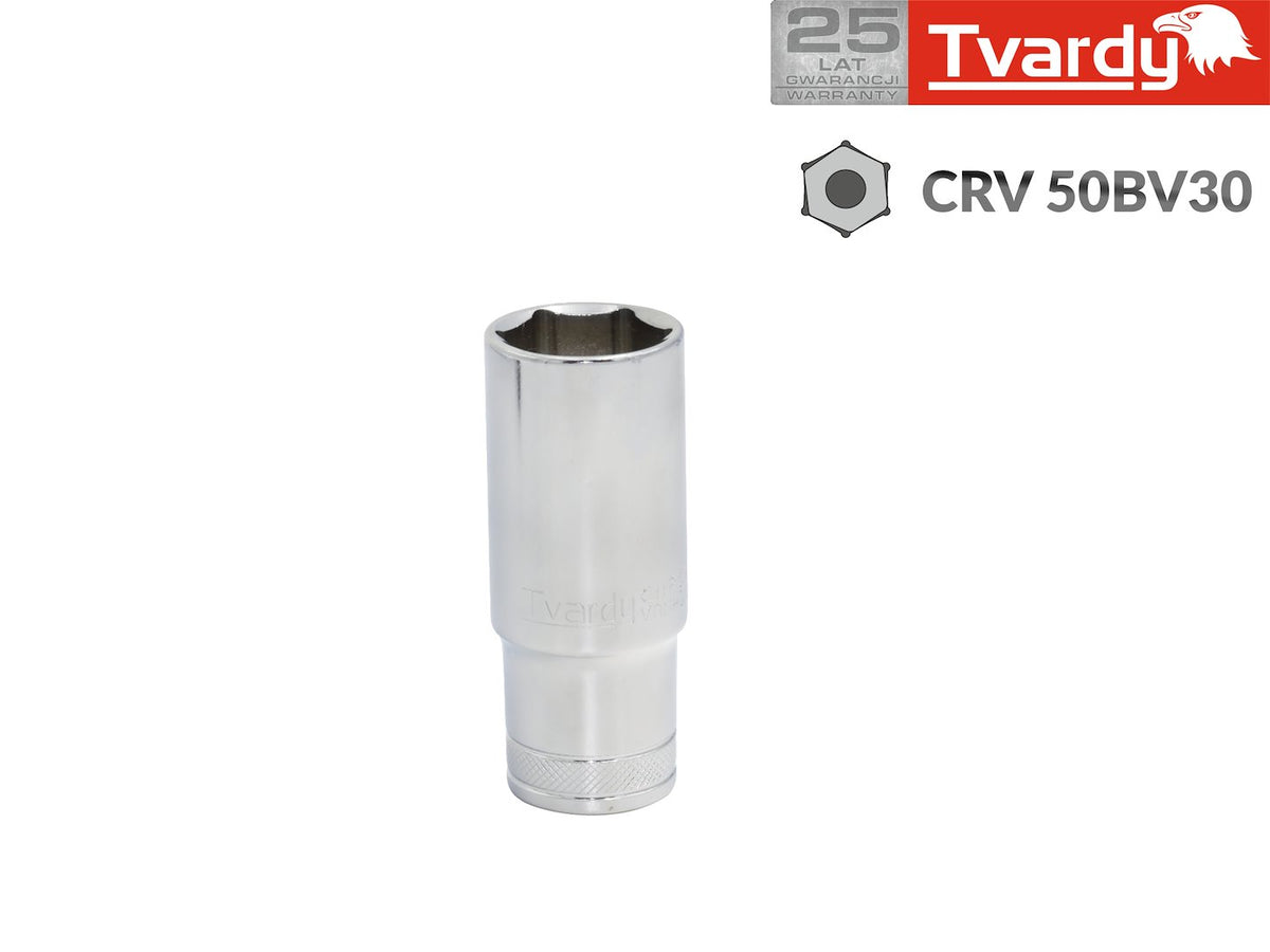 Zeskant diepe dop 6 kt 1/4" - 10 mm