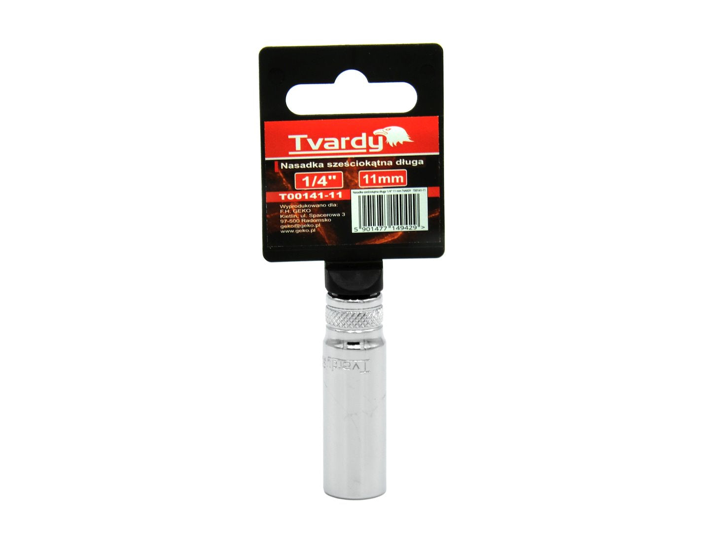 Zeskant diepe dop 6 kt 1/4" - 11 mm