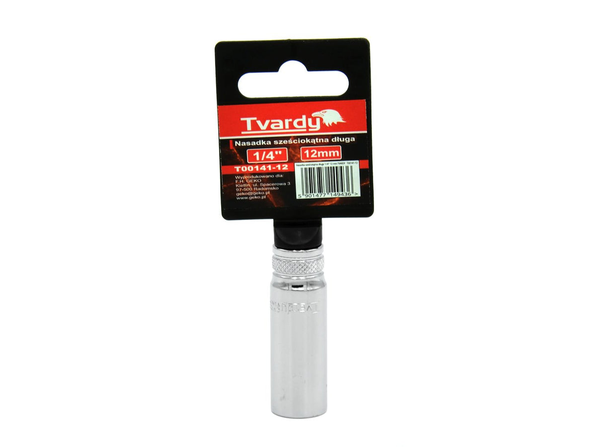 Zeskant diepe dop 6 kt 1/4" - 12 mm