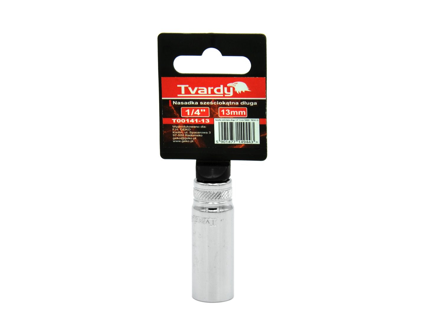 Zeskant diepe dop 6 kt 1/4" - 13 mm
