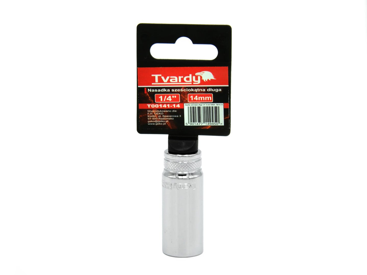 Zeskant diepe dop 6 kt 1/4" - 14 mm