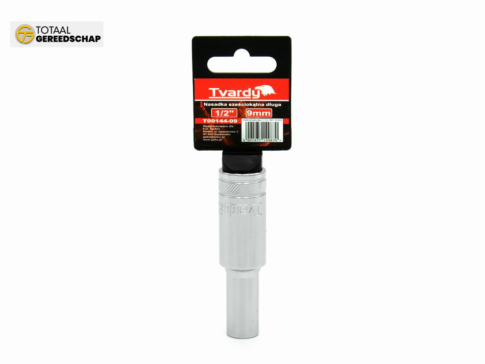 Hex deep socket 6 pt 1/2" - 9 mm