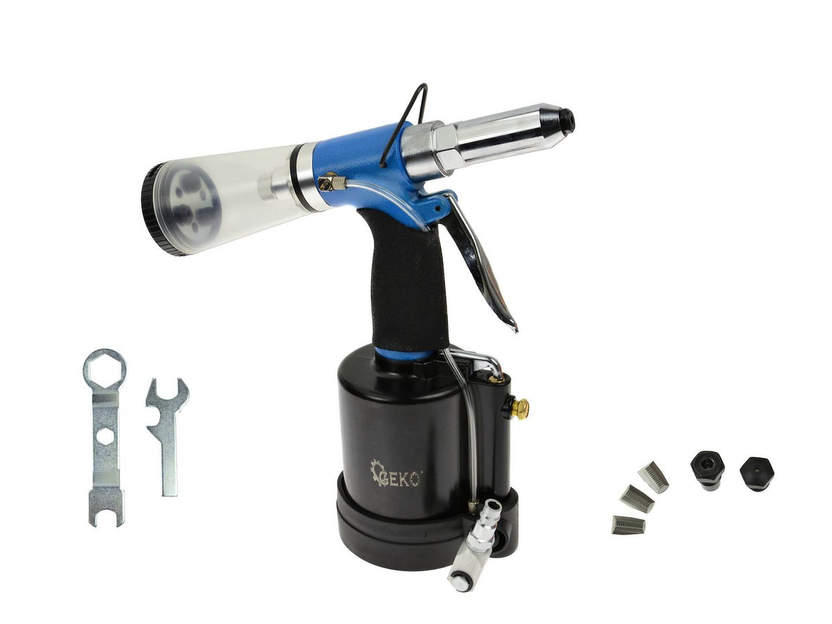 Pneumatische klinknageltang met automatische zuigfunctie 2,4-6,4 mm
