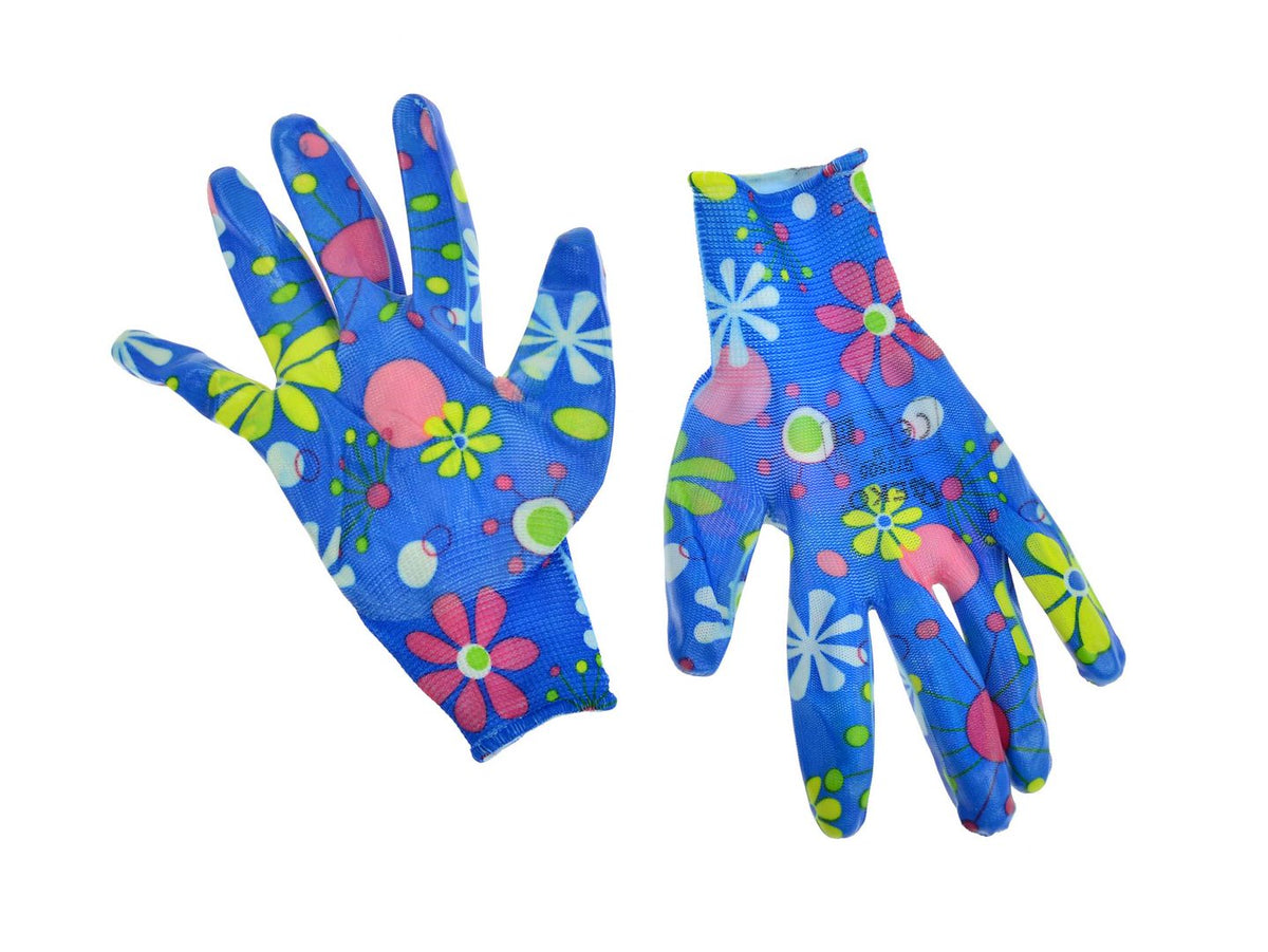 Dames werkhandschoenen met nitrilcoating maat 8