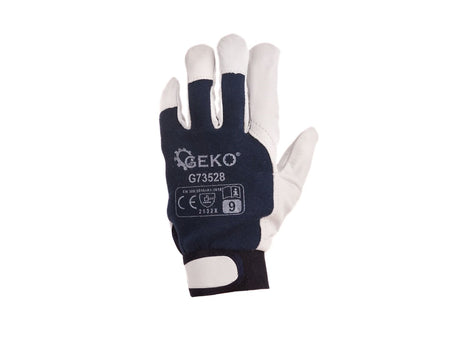 Leren montagedhandschoenen, geitenleer - klittenband, maat 9 (12/120)
