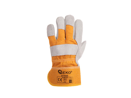 Leren handschoenen met polyester achterkant