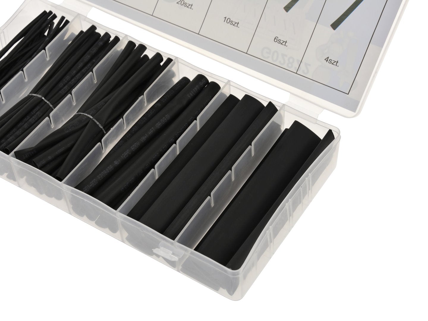 Assortiment krimpkous zwart 100 stuks
