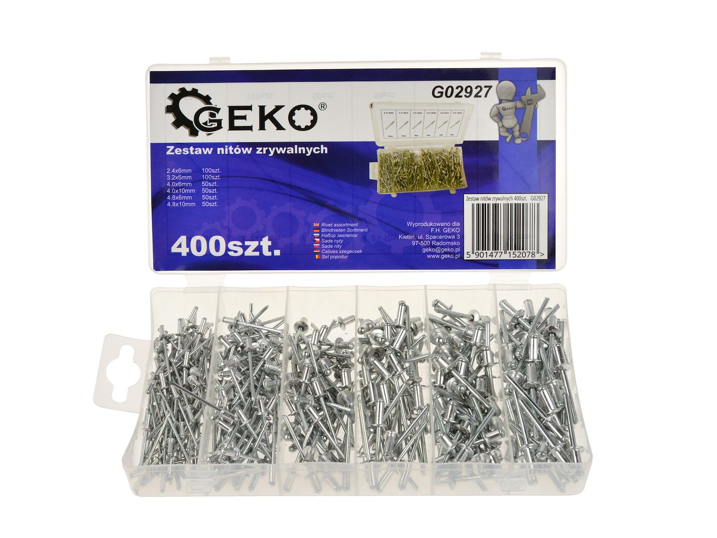 Aluminium klinknagelset 400 stuks