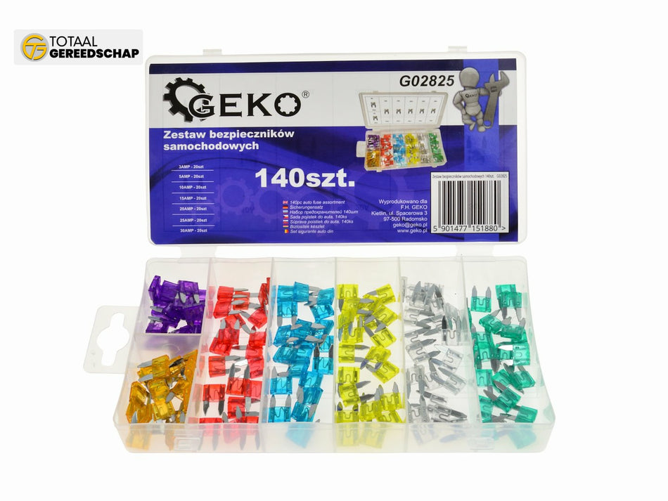 140pcs mini auto fuse set