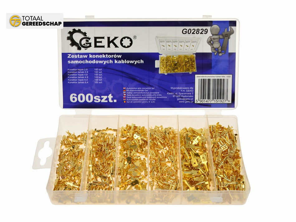 Auto Non Insulated Terminal Connector Kit 600 pcs