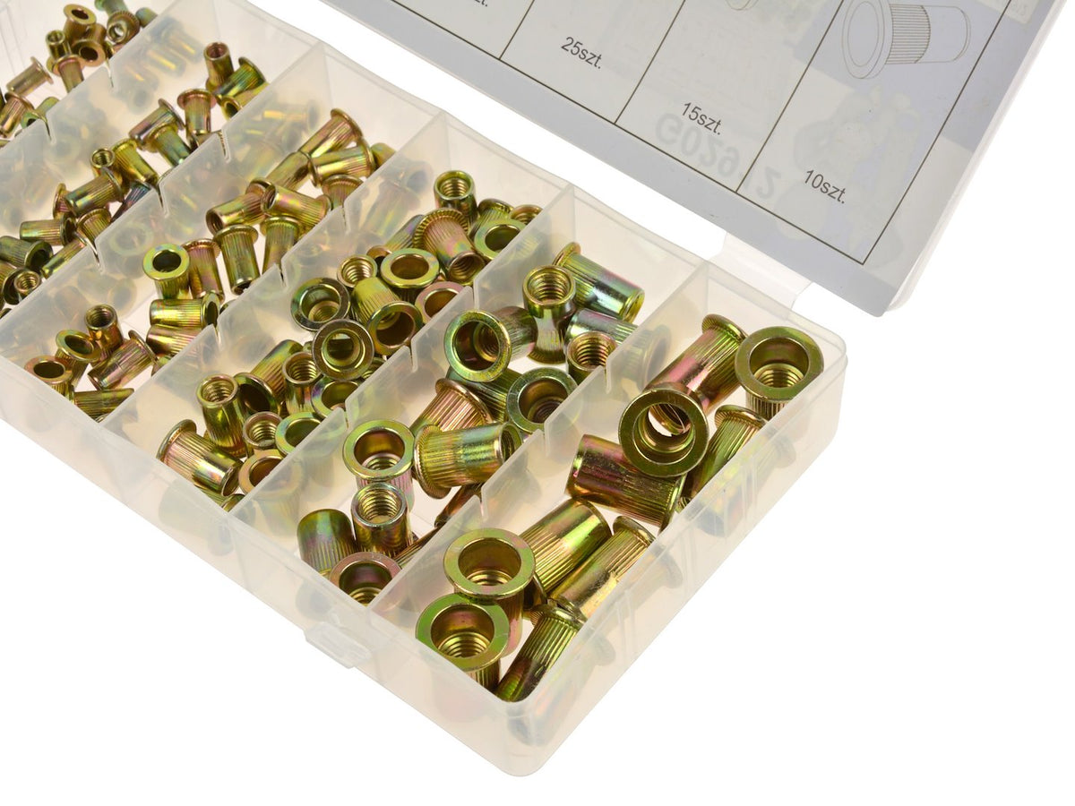 Stalen klinkmoeren assortiment 150 stuks
