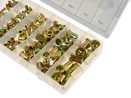 Stalen klinkmoeren assortiment 150 stuks
