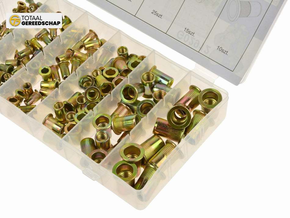Steel Rivet Nuts Assortment 150pc