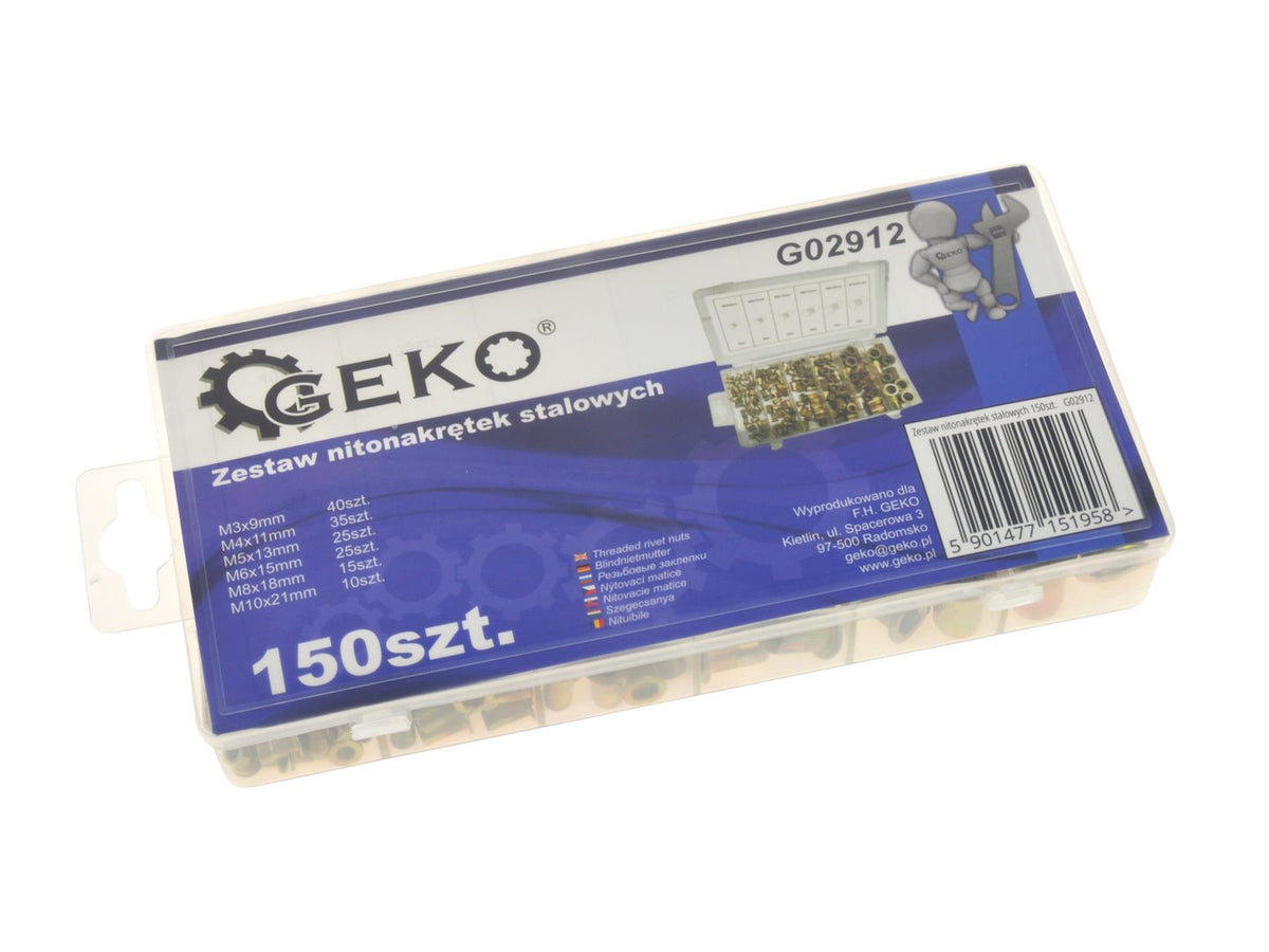 Stalen klinkmoeren assortiment 150 stuks