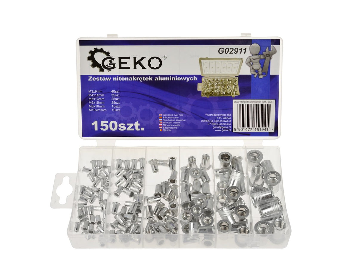 150 stuks aluminium klinkmoeren assortiment