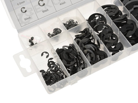300 stuks E-clip roestvrijstalen externe borgveer assortiment set