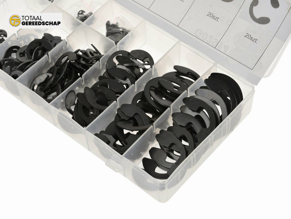 300pcs E-Clip Stainless Steel External Retaining Ring Assortment Set