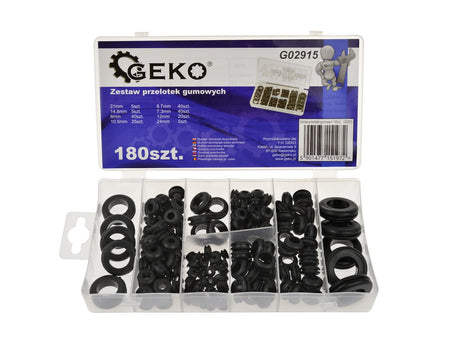 180 stuks rubberen doorvoerringen assortiment set