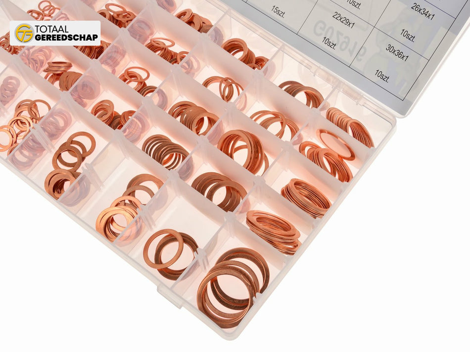 580 pcs Metric Copper Washer Assortment