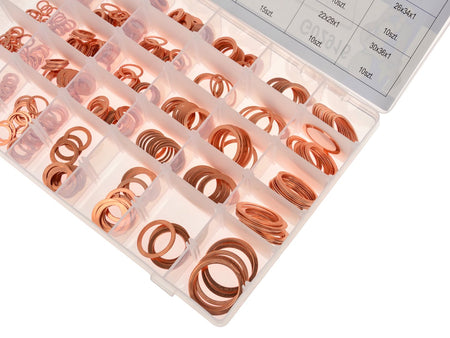580 stuks metrische koperen ringetjes assortiment