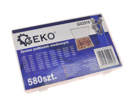 580 stuks metrische koperen ringetjes assortiment