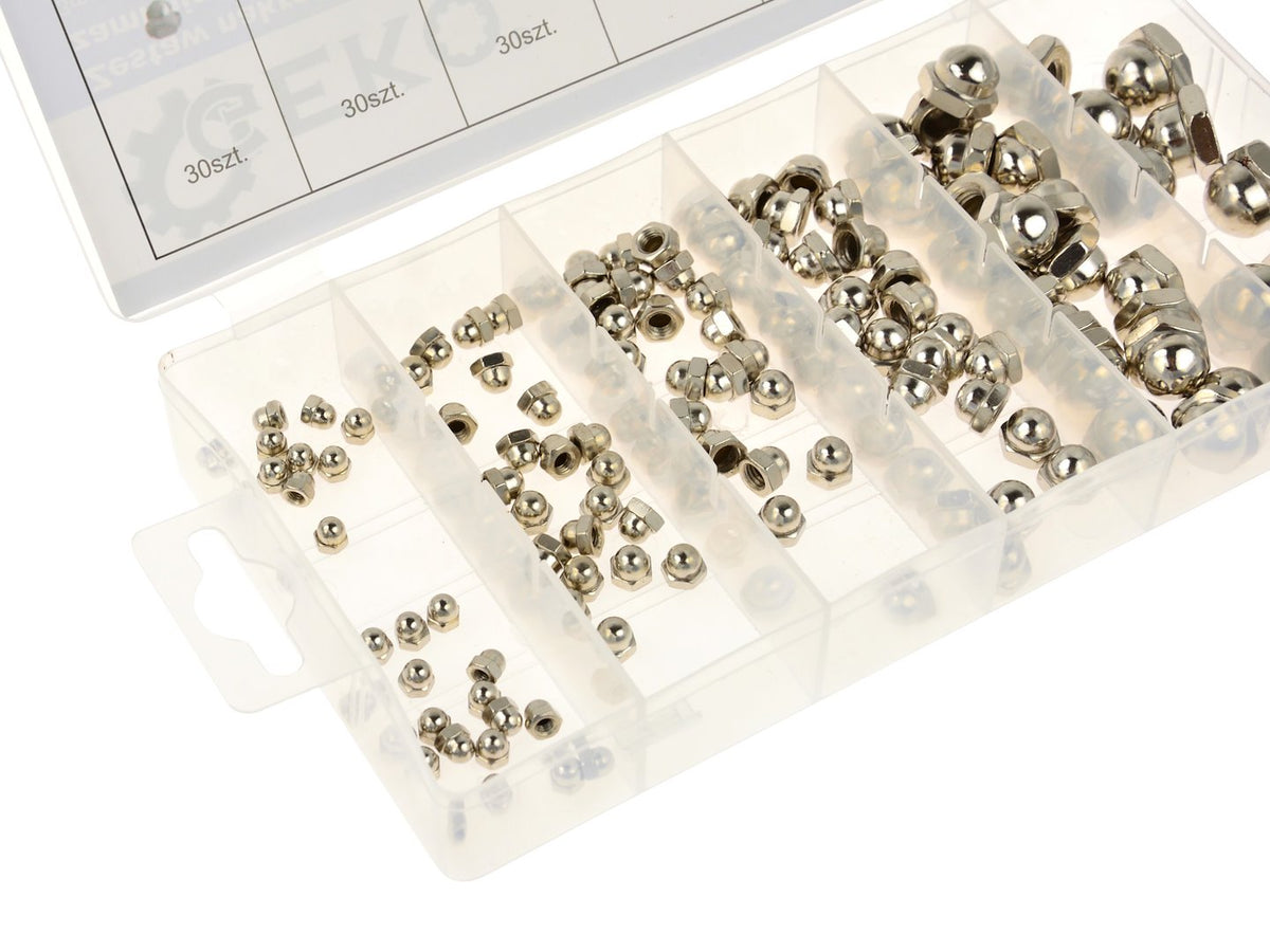 150 stuks kap zeskantmoer assortiment