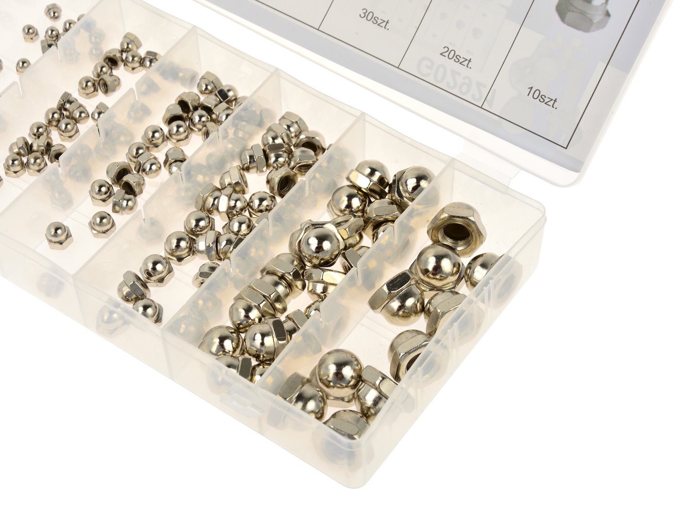 150 stuks kap zeskantmoer assortiment