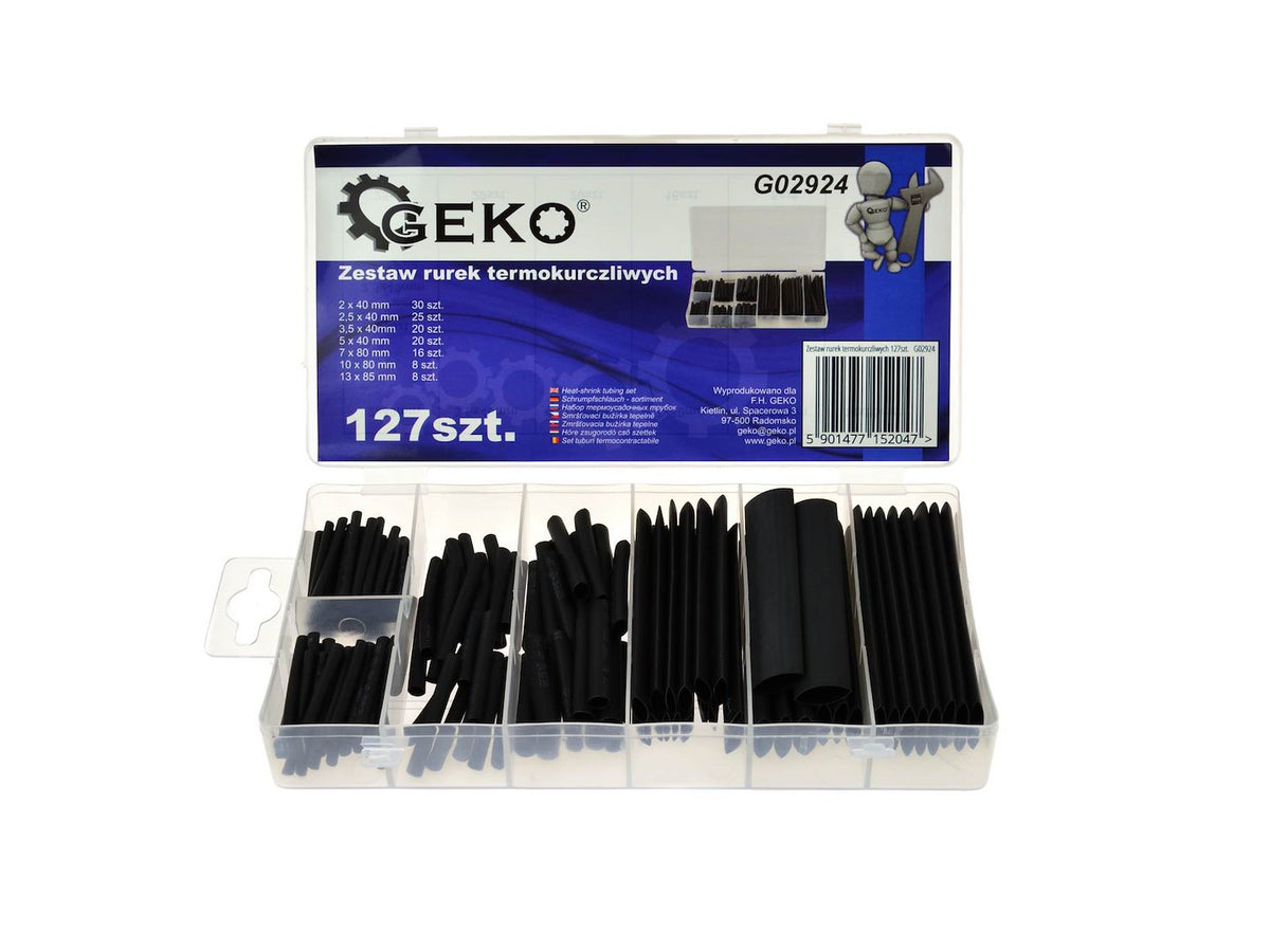 Assortiment krimpkous zwart 127 stuks
