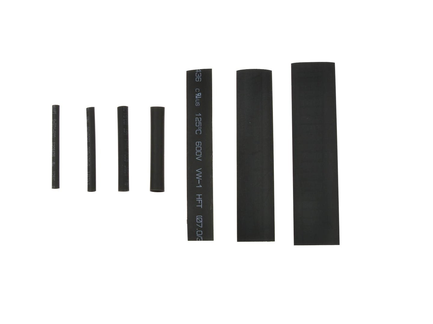 Assortiment krimpkous zwart 127 stuks