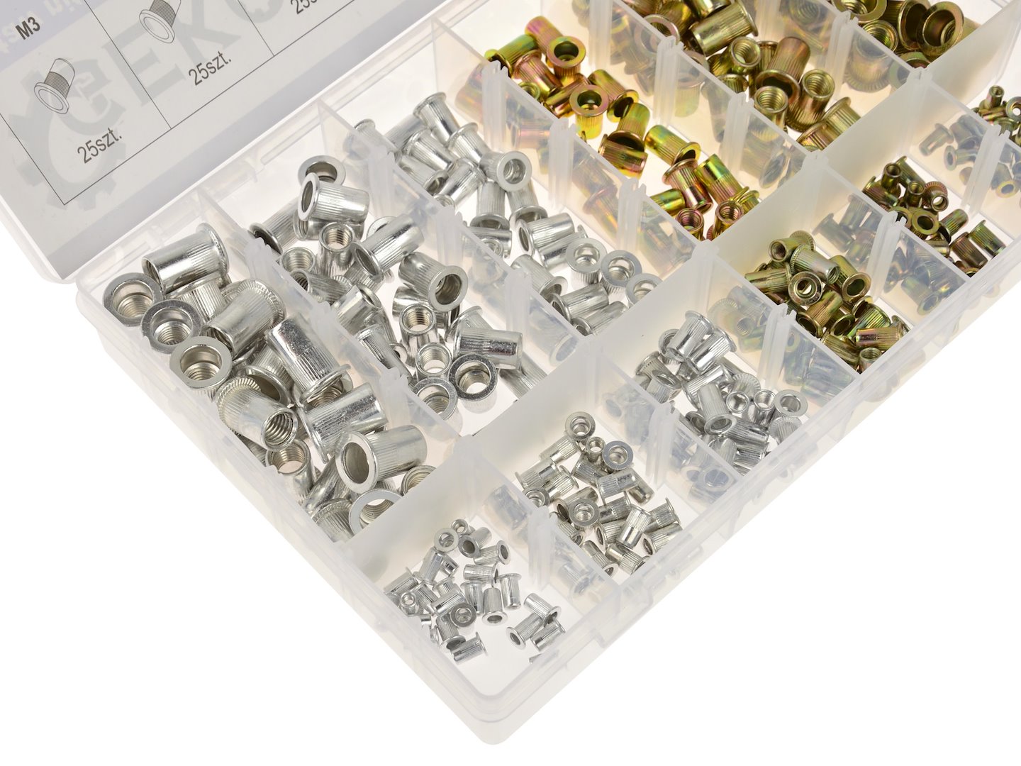 Stalen / aluminium klinkmoeren assortiment 300 stuks