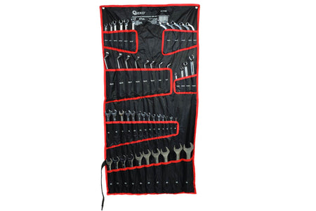 Ringsleutelset met polijstafwerking 6-32mm 47 stuks CrV (opbergrol)