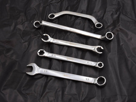Ringsleutelset met polijstafwerking 6-32mm 47 stuks CrV (opbergrol)