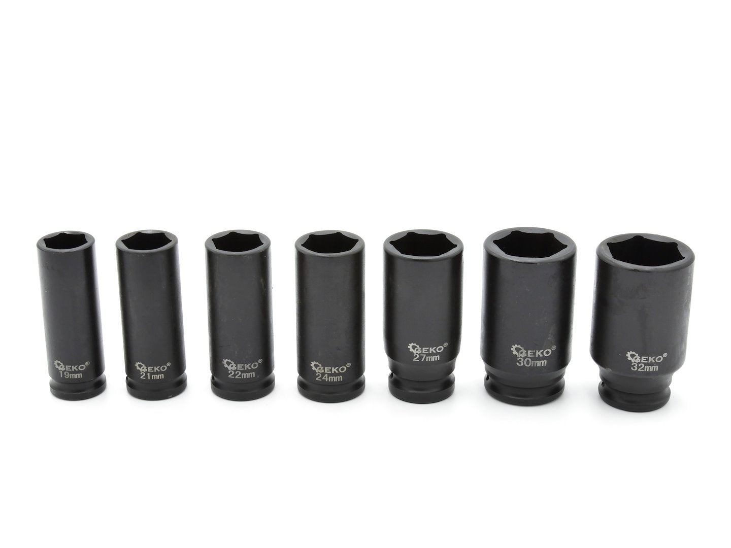 Lange slagdopsleutelset 1/2" 10-32mm (16 stuks)