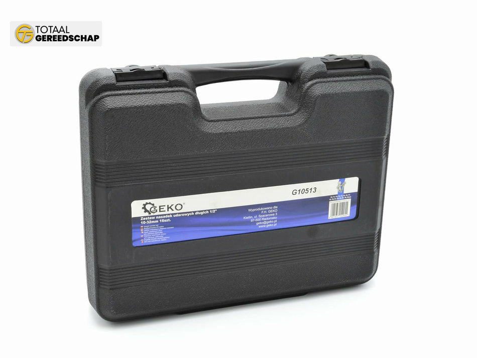 Long Impact Sockets Set 1/2" 10-32mm (16pcs)