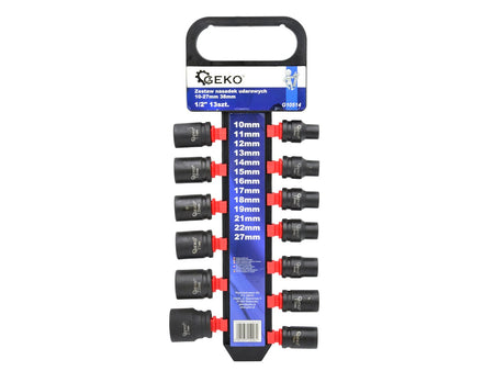 Slagdopsleutelset 1/2" 10-27mm 38mm (13 stuks)