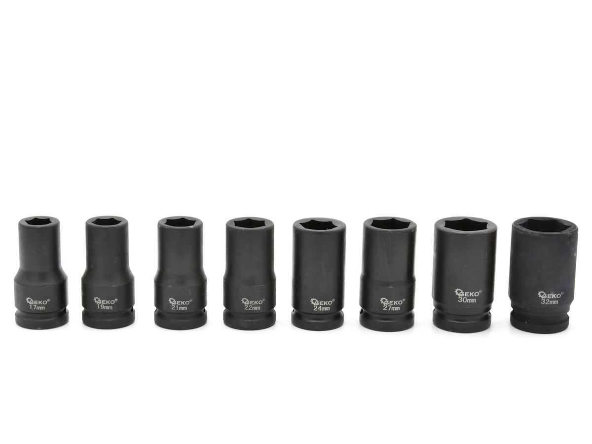Slagdopsleutelset 3/4" 17-32mm (8 stuks)