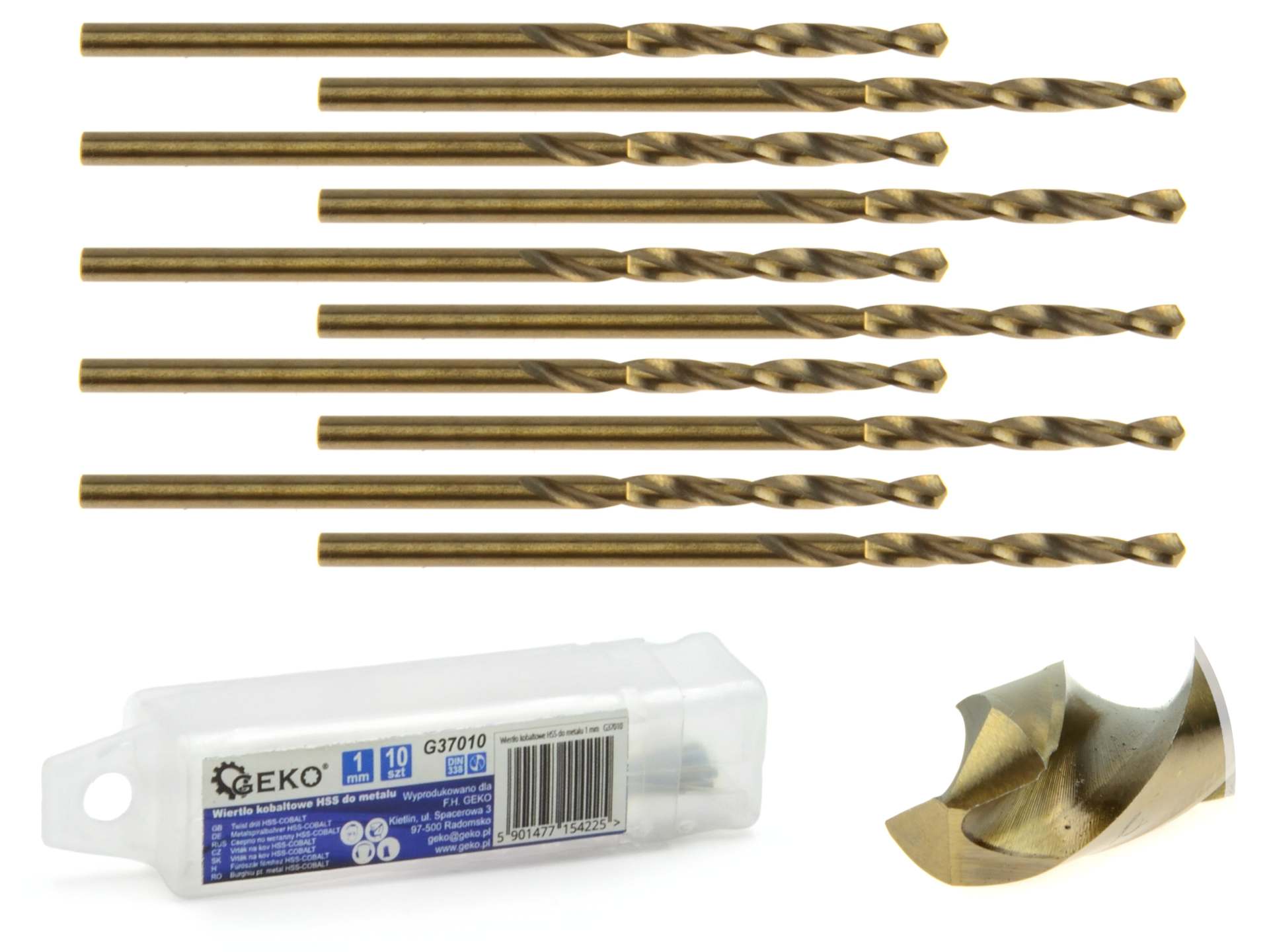 HSS-spiraalboor voor metaal met kobalt 1 mm