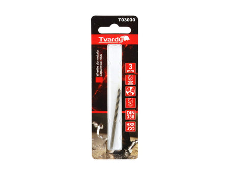 HSS kobaltboor M35 3-snijders scherp 3 mm