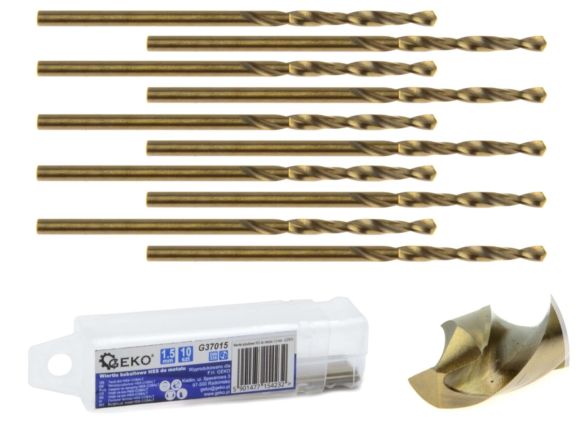 HSS-spiraalboor voor metaal met kobalt 1,5 mm