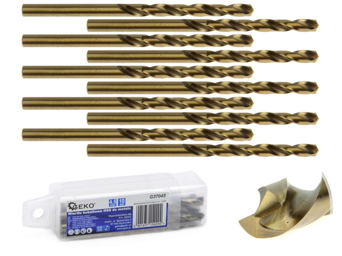HSS-spiraalboor voor metaal met kobalt 4,5 mm